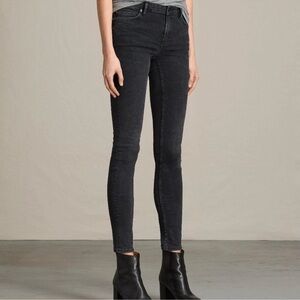All Saints Jewel Skinny Black Denim Jeans